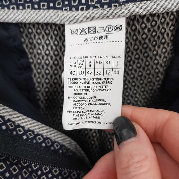 Weekend Max Mara Women's Trousers Ladies Black White Pattern Pants US Size 10 - Picture 11 of 11